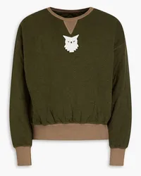 Maison Margiela Printed cotton-jersey sweatshirt - Green Green