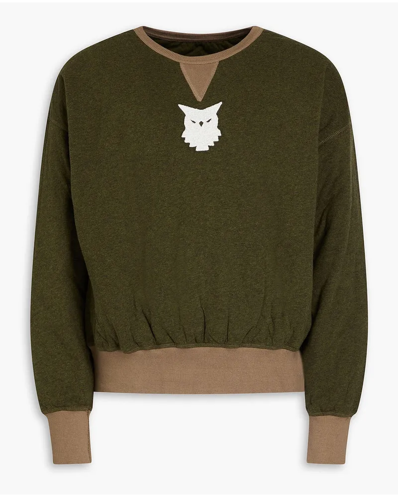 Maison Margiela Printed cotton-jersey sweatshirt - Green Green