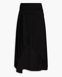 IRO Elya pleated crepe midi skirt - Black Black