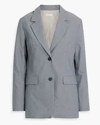 Iris & Ink Joey textured organic cotton-blend blazer - Blue Blue