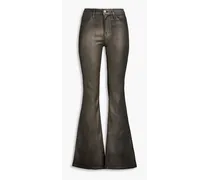 Le High mid-rise flared jeans - Metallic
