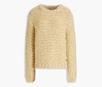 Bouclé-knit alpaca-blend sweater - Yellow