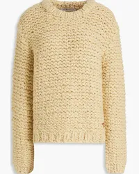 Tory Burch Bouclé-knit alpaca-blend sweater - Yellow Yellow