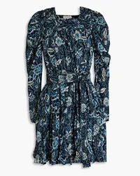 Ulla Johnson Nailah floral-print cotton-blend mini dress - Blue Blue