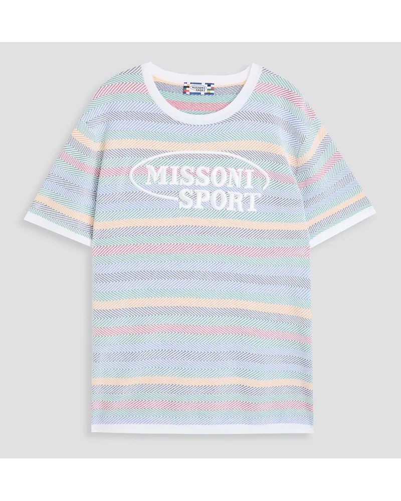 Missoni Jacquard-knit cotton T-shirt - Green Green