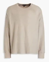 James Perse Waffle-knit cotton and cashmere-blend T-shirt - Neutral Neutral