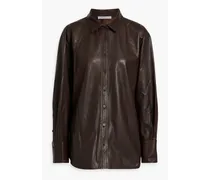 Leather shirt - Brown