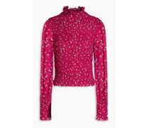 Kayden floral-print georgette blouse - Purple