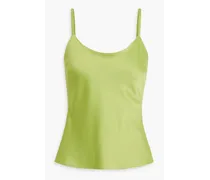 Cecelia satin-crepe camisole - Green