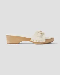 Ancient Greek Sandals Omonia studded leather platform mules - White White