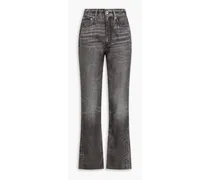 Alex denim-effect twill straight-leg pants - Gray