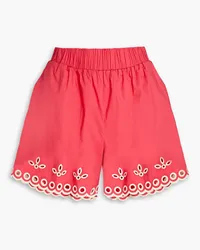 RED Valentino Broderie anglaise cotton-blend shorts - Orange Orange