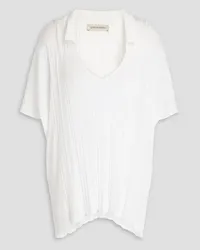 Gentryportofino Ribbed-knit polo shirt - White White