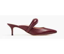Leather mules - Burgundy