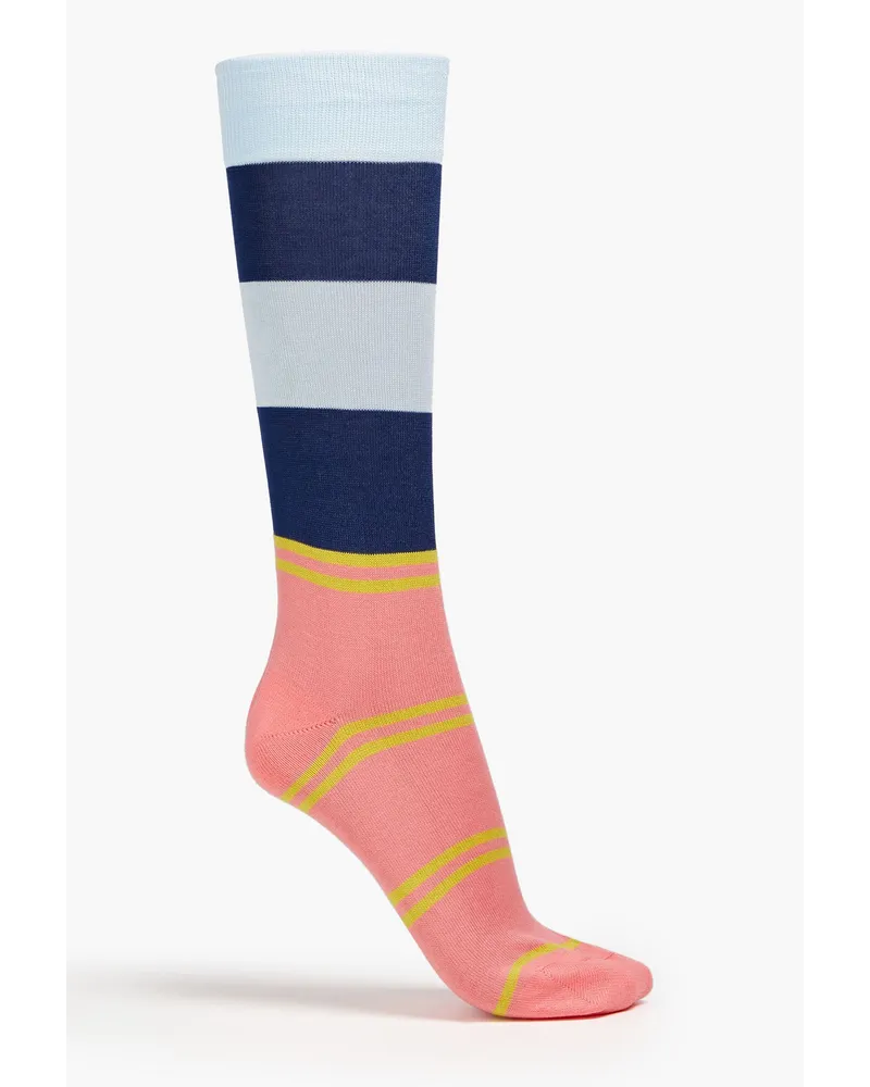 Marni Striped cotton-blend jacquard socks - Pink Pink