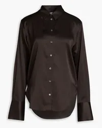 Frame Denim Standard washed silk-blend shirt - Brown Brown