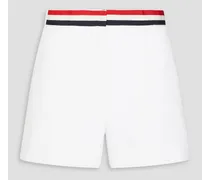 Bouclé cotton-blend shorts - White