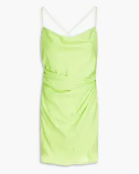 GAUGE81 Shiroi open-back wrap-effect silk mini dress - Green Green