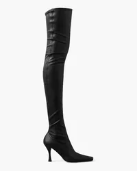 Proenza Schouler Faux stretch-leather over-the-knee boots - Black Black