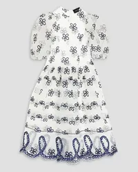 Simone Rocha Embroidered organza midi dress - White White