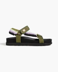 Sandro Braided cord and webbing sandals - Green Green