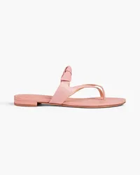 Alexandre Birman Clarita bow-embellished lizard-effect leather sandals - Pink Pink