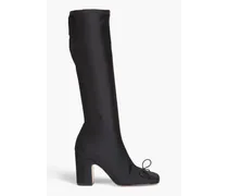 Bow-embellished neoprene boots - Black