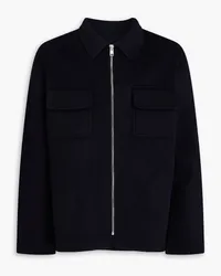 Sandro Brushed wool-blend felt jacket - Blue Blue