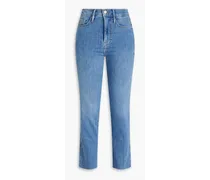Le Sylvie Crop cropped high-rise straight-leg jeans - Blue