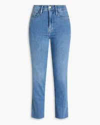 Frame Denim Le Sylvie Crop cropped high-rise straight-leg jeans - Blue Blue