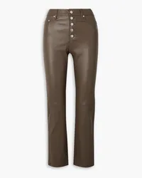 Joseph Den cropped leather straight-leg pants - Neutral Neutral