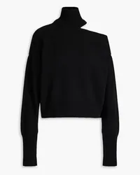 Zeynep Arcay Cutout cashmere and wool-blend turtleneck sweater - Black Black