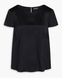 Emporio Armani Silk-blend satin top - Black Black