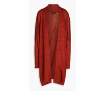 Oversized linen cardigan - Red