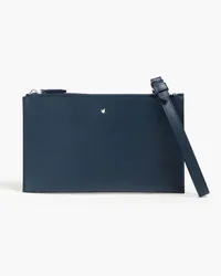 Montblanc Textured-leather pouch - Blue - OneSize Blue