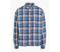 Hemi checked cotton-jacquard shirt - Blue