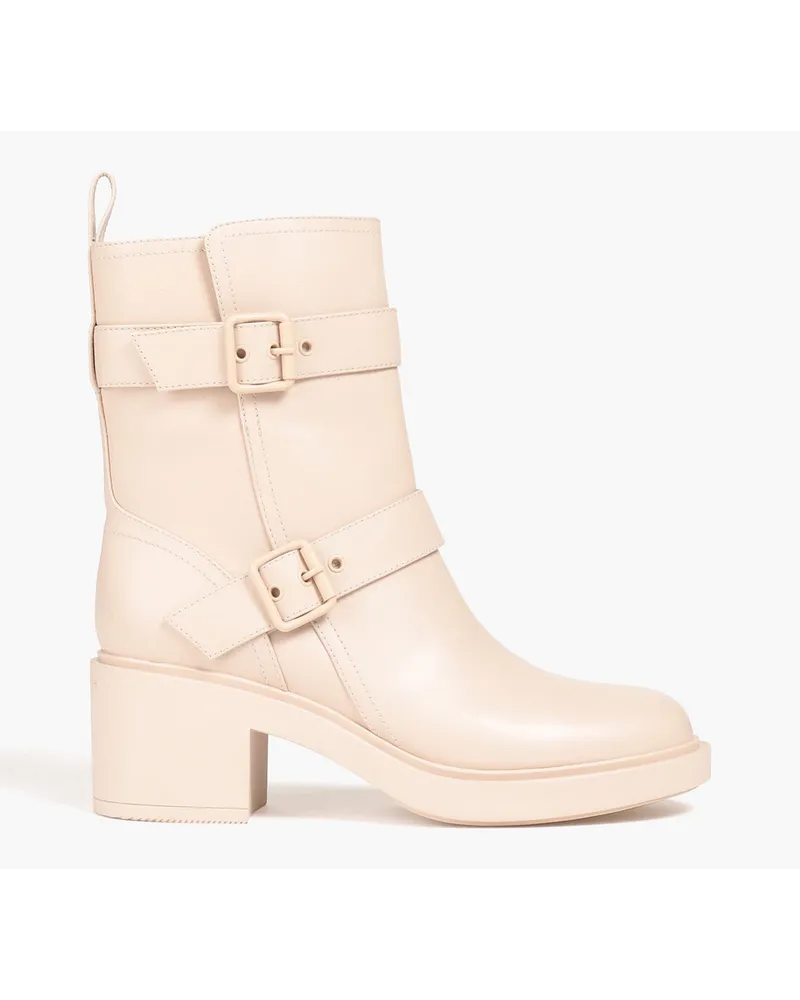 Gianvito Rossi Buckled leather ankle boots - Pink Pink