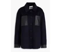 Wool-blend felt jacket - Blue