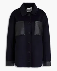 Claudie Pierlot Wool-blend felt jacket - Blue Blue