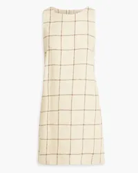 Lisa Marie Fernandez Checked linen mini dress - Neutral Neutral