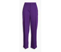 Satin-twill wide-leg pants - Purple