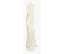 Voile wrap gown - White