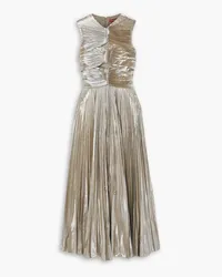 Altuzarra Kandoro cutout plissé-lamé maxi dress - Metallic Metallic