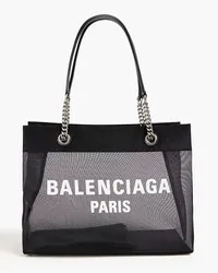 Balenciaga Logo-print mesh tote - Black Black