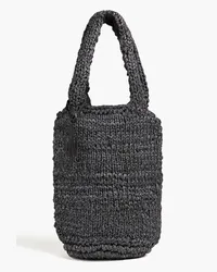 J.W.Anderson Metallic knitted tote - Black Black