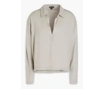 Cotton-jersey polo shirt - Gray