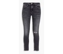 Rag & Bone Cate cropped distressed low-rise skinny jeans - Black Black