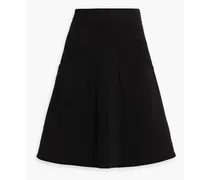Fluted twill mini skirt - Black