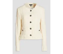 Annalise cotton-tweed jacket - White