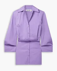 ATTICO Margot cotton-poplin mini shirt dress - Purple Purple